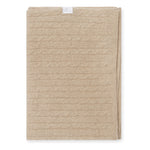 100% CABLE KNIT CASHMERE BLANKET SAND